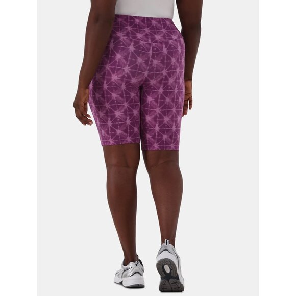 Terra & Sky Women’s Plus Biker Shorts 9" Inseam Shibori Violet Pink Size 1X - Picture 2 of 7